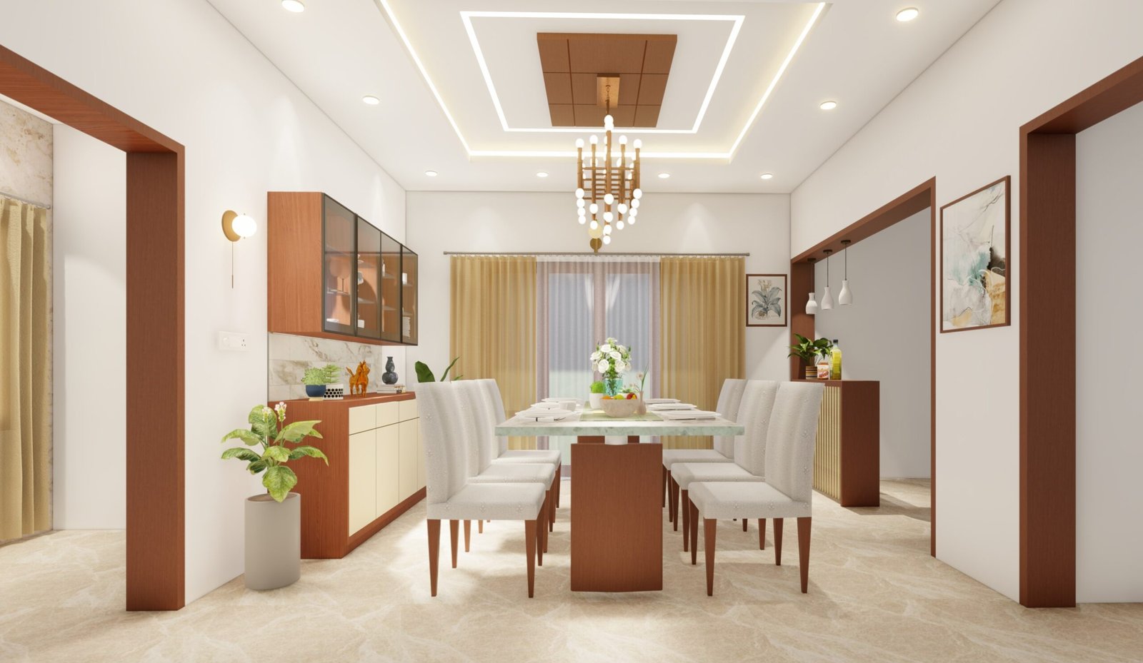 3. DINING AREA WITH UPDATED CROCKERY UNIT